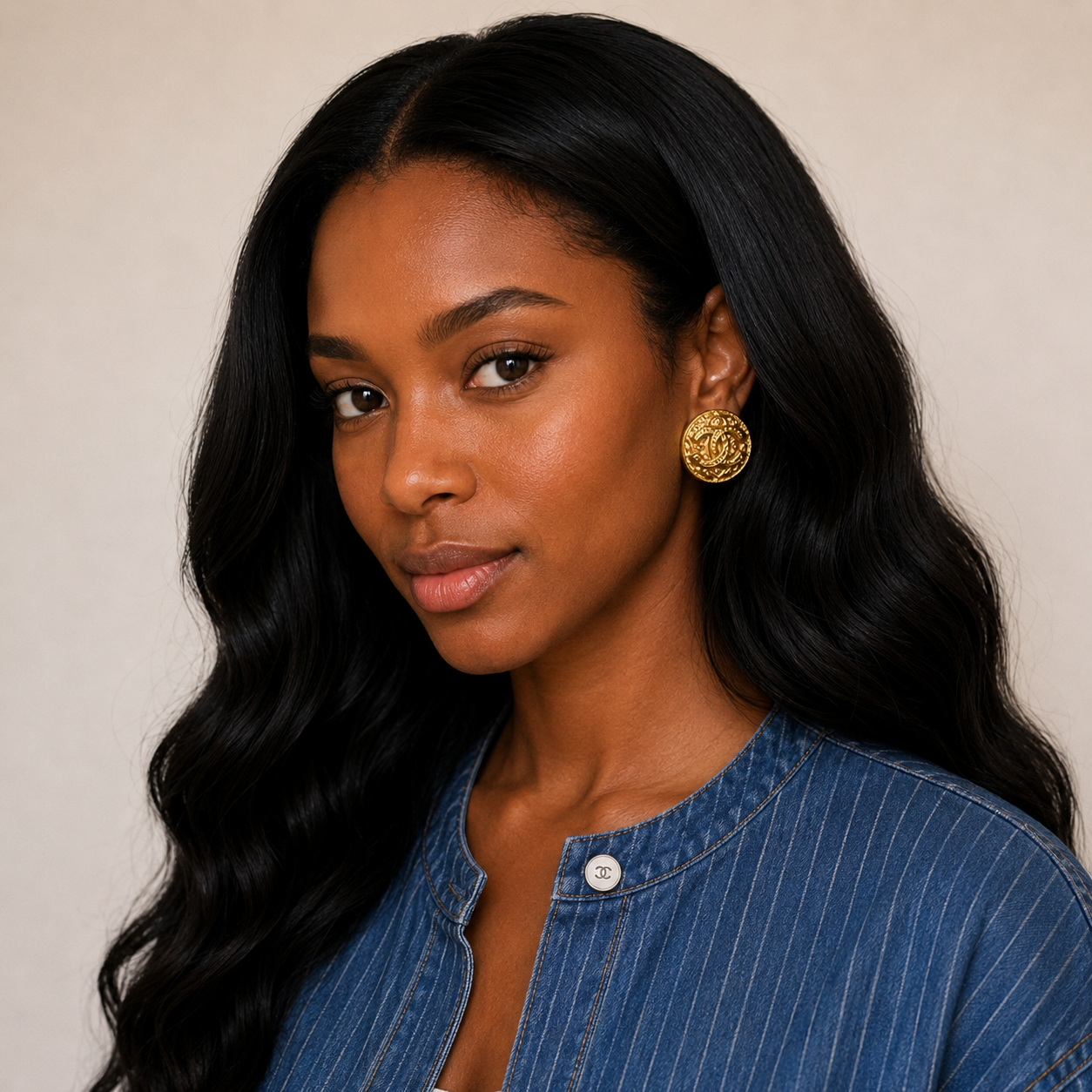 Chanel CC Medallion Earrings