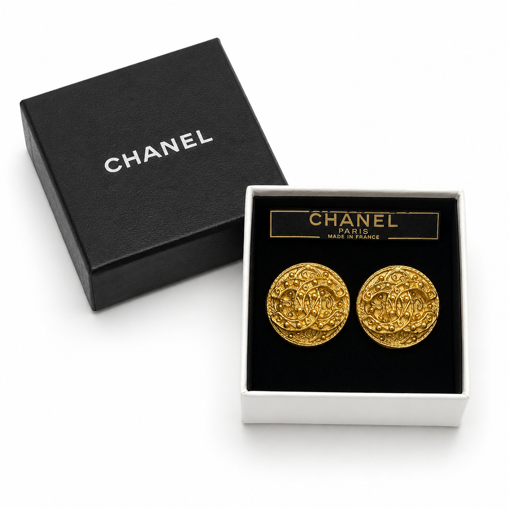 Chanel CC Medallion Earrings