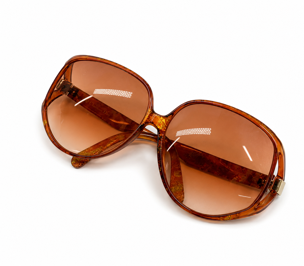Christian Dior Oversized Amber Sunglasses