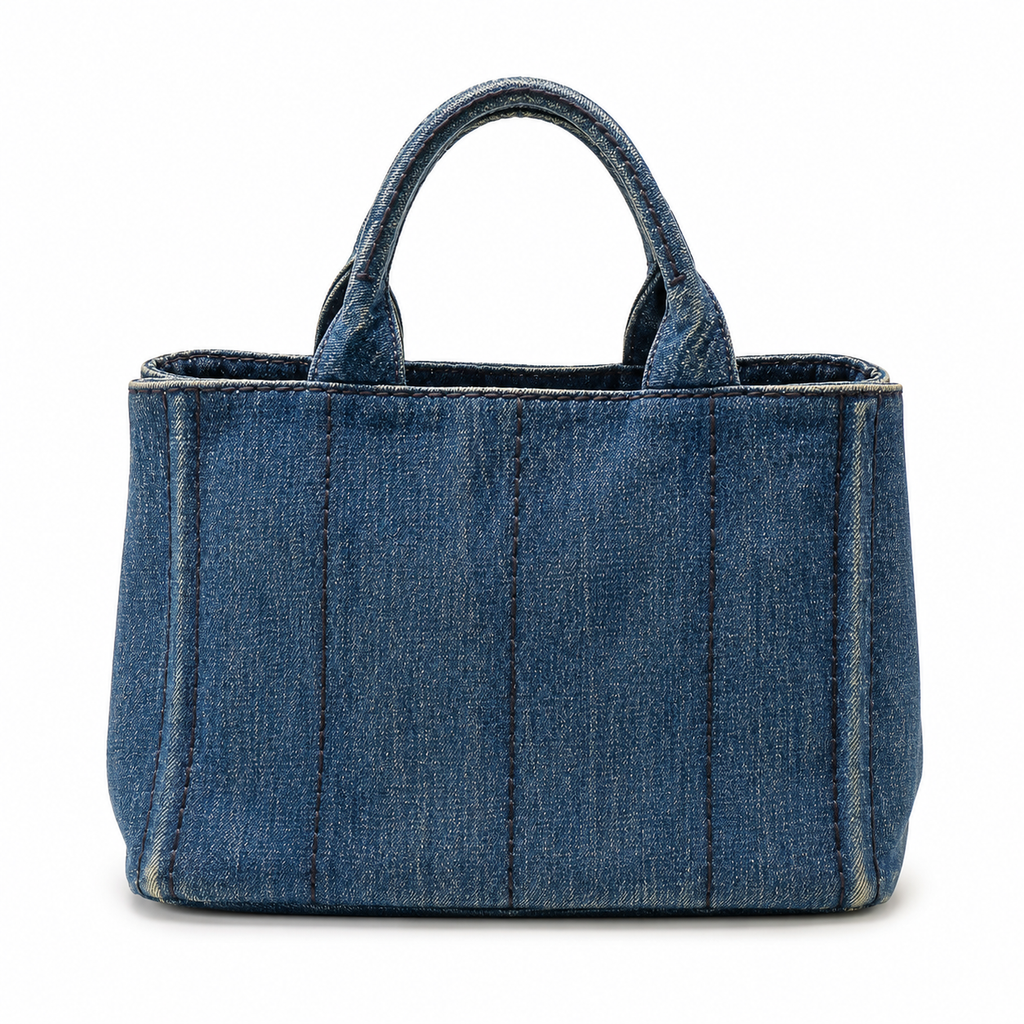 Prada Canapa Denim Tote Bag