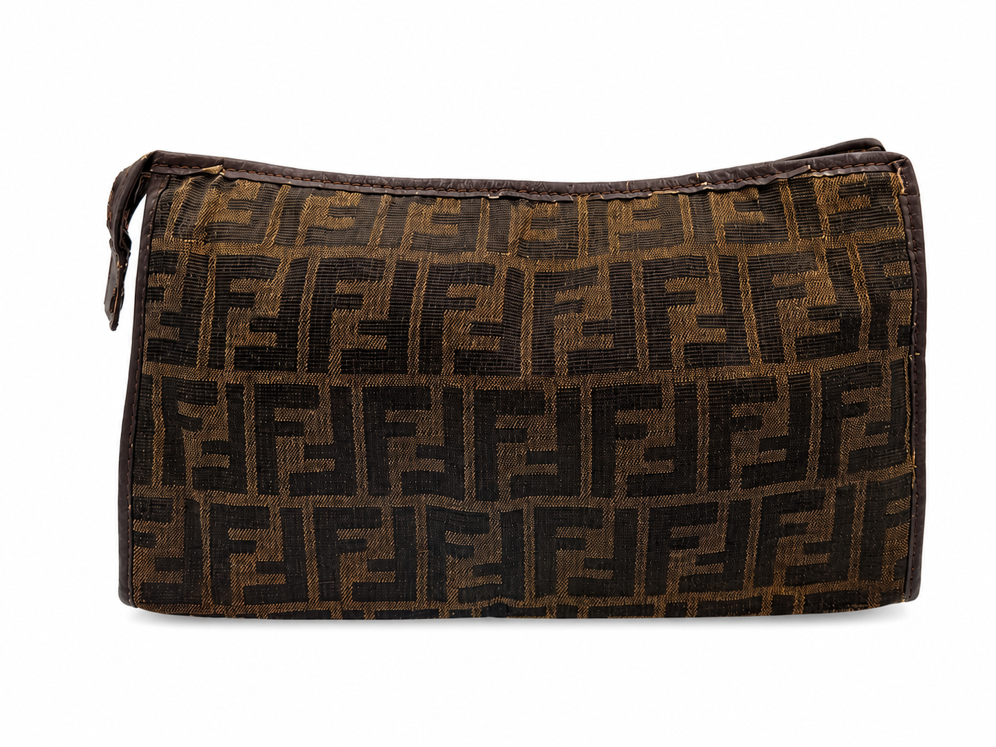 Fendi Zucca Canvas Zip Pouch / Clutch