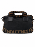 Fendi Logo Nylon Mini Boston Bag / Crossbody