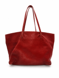 Fendi Selleria Red Leather Tote Bag