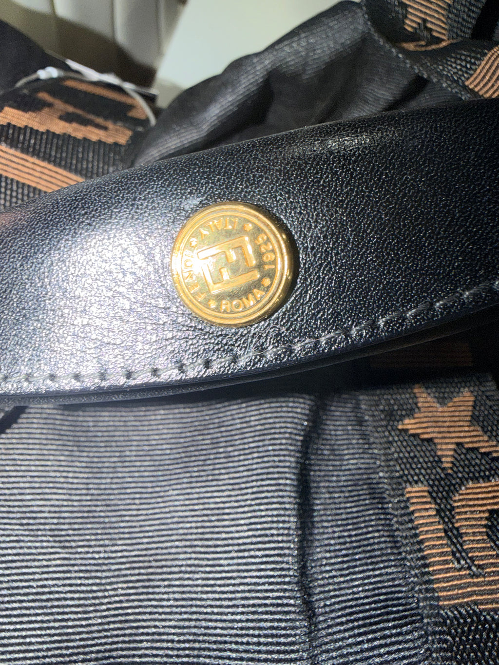 Fendi  Nylon Travel Duffel Bag with Matching Pouch