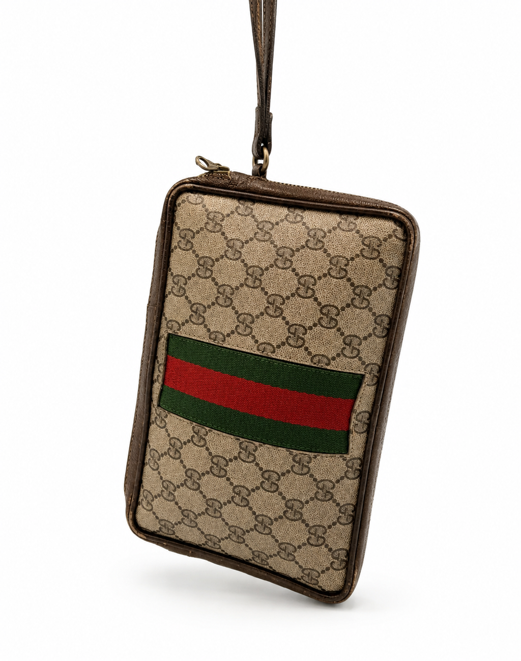 Gucci GG Supreme Web Wristlet Clutch