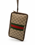 Gucci GG Supreme Web Wristlet Clutch