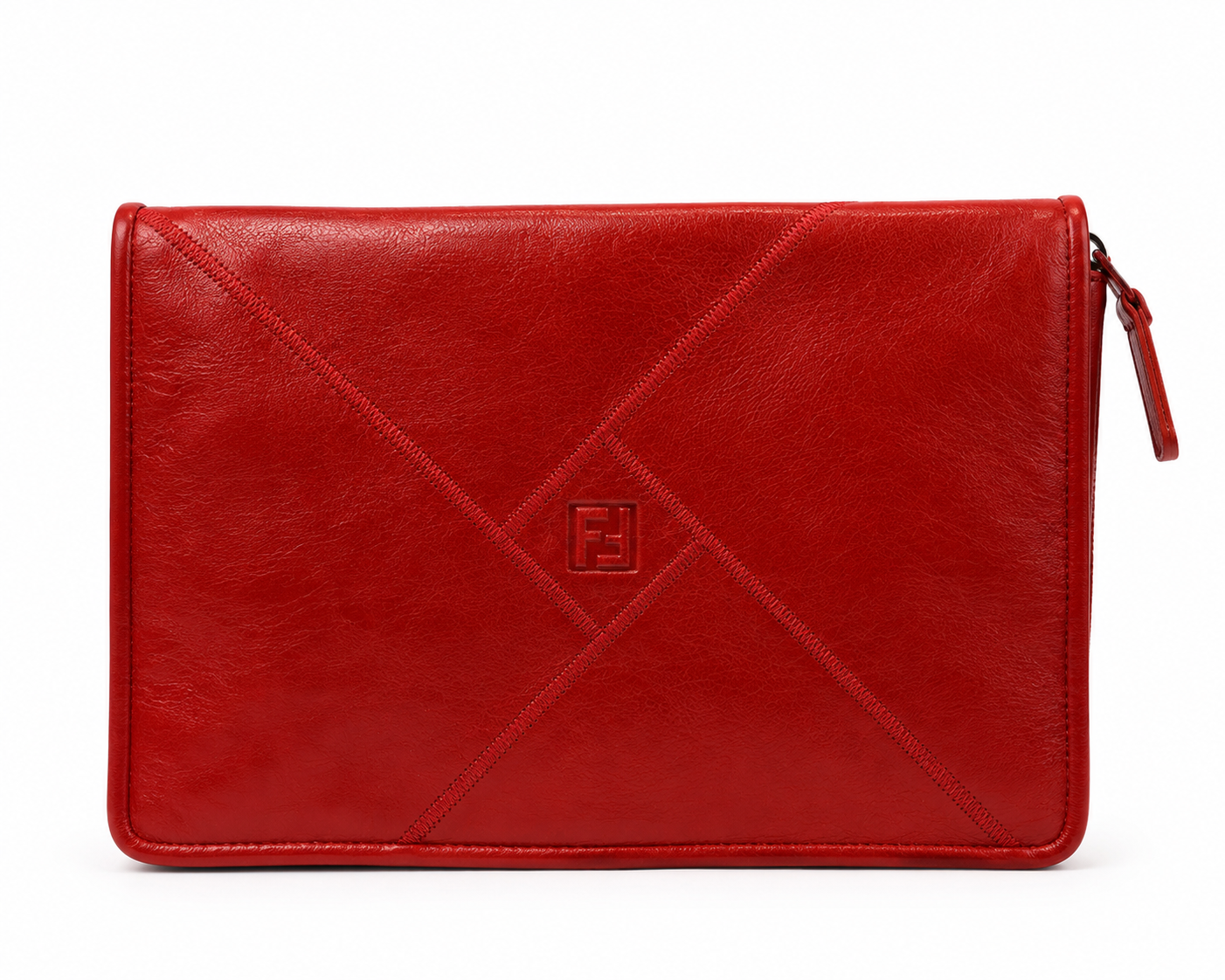 Fendi Oversized Clutch in Red