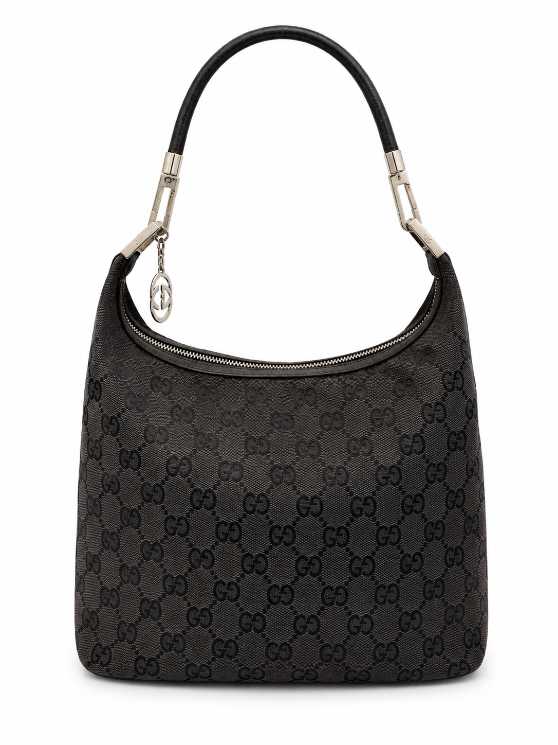 Gucci GG Canvas Shoulder Bag (Navy Blue)