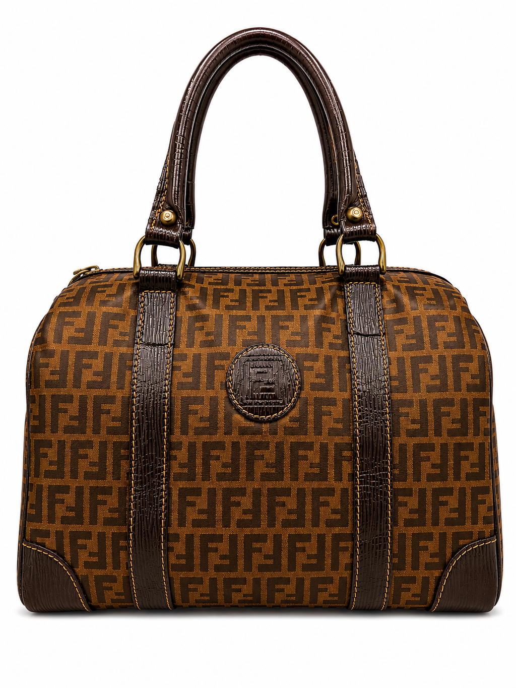 Fendi Zucca Boston Bag
