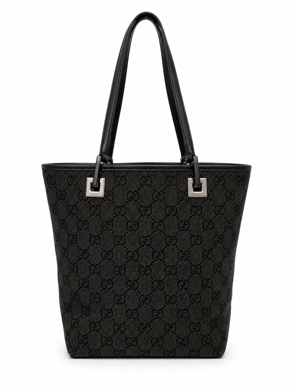 Gucci GG Denim Canvas Tote Bag - Black