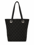 Gucci GG Denim Canvas Tote Bag - Black