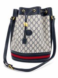 Gucci GG Supreme Web Stripe Bucket Bag