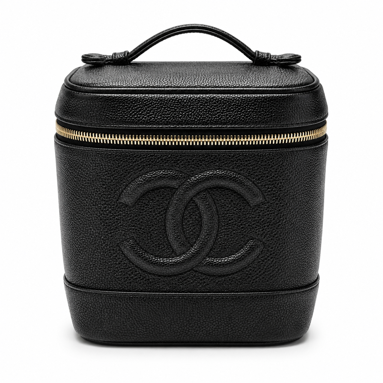 CHANEL Black Caviar Vanity Cosmetic Case