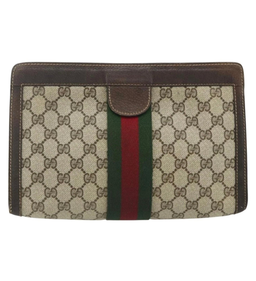GUCCI GG Supreme Web Clutch
