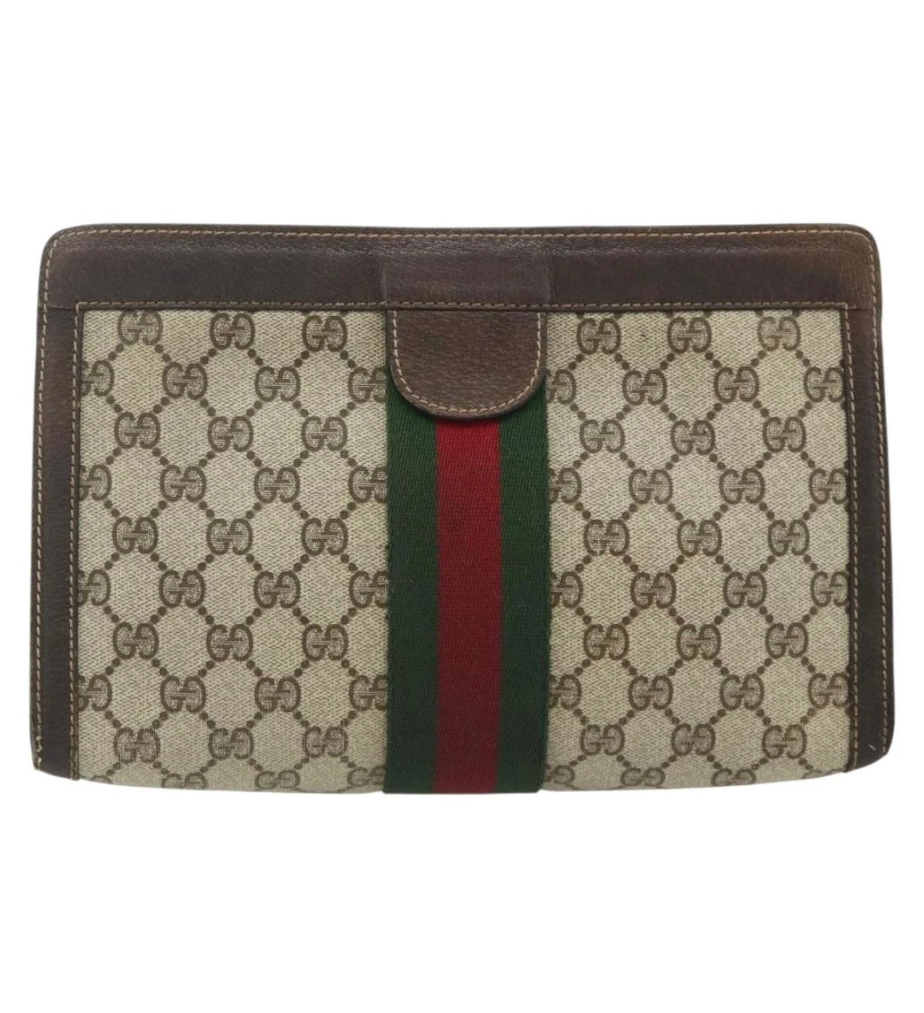 GUCCI GG Supreme Web Clutch