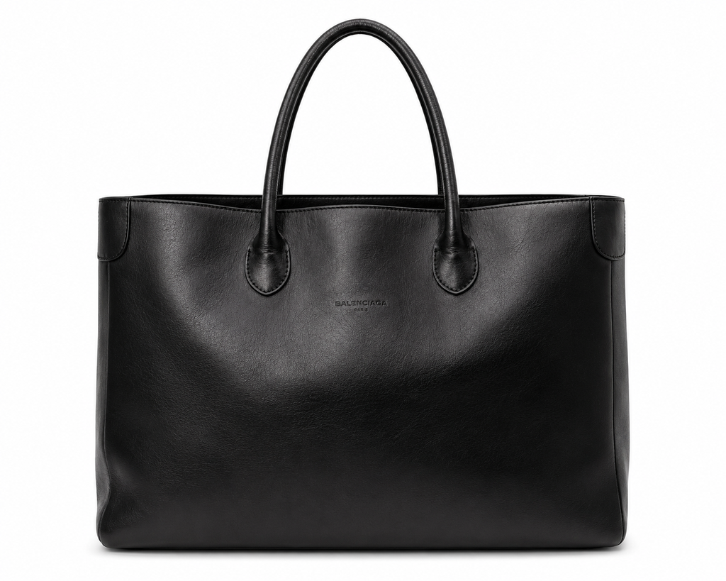 Balenciaga Black Leather Tote Bag