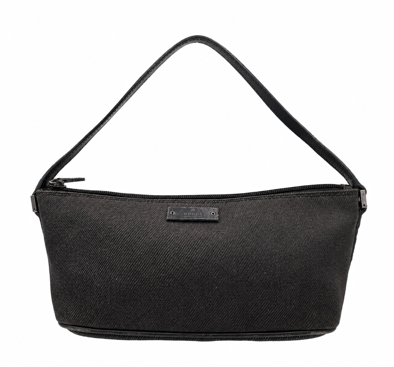 Gucci GG Canvas Mini Pouchette Bag (Black Denim)