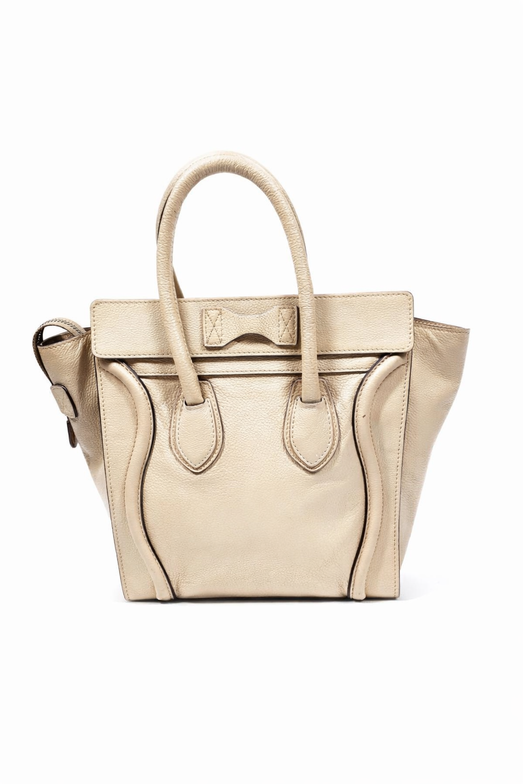CELINE Nano Luggage Tote – Beige Pebbled Leather