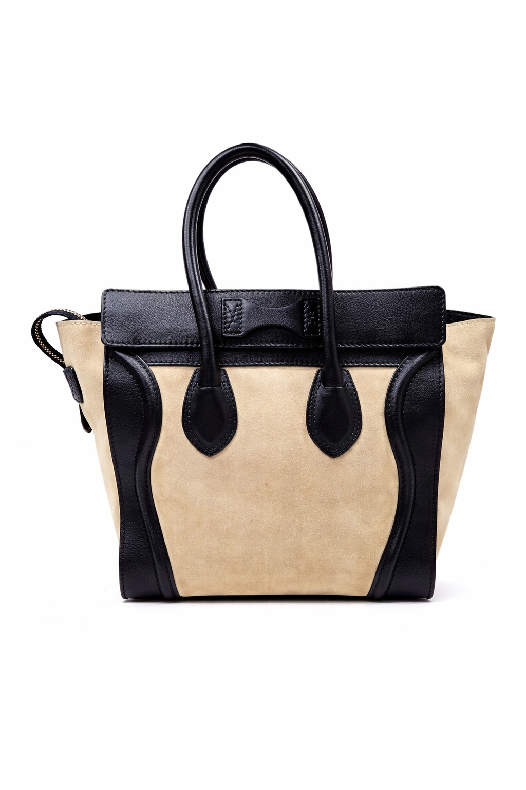 CELINE Micro Luggage Tote — Suede & Smooth Leather