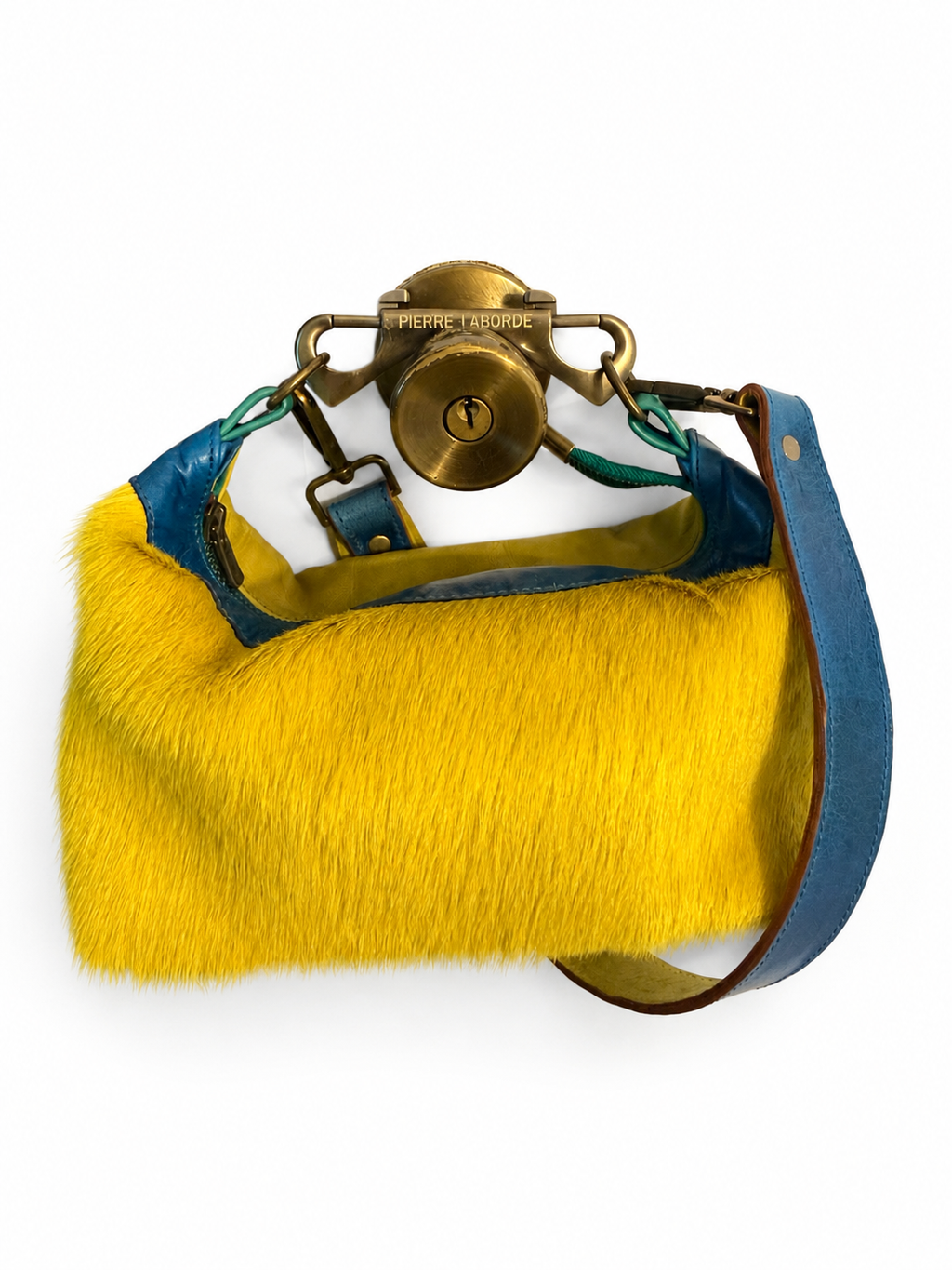 Pierre Laborde Bag – Canary Yellow & Cobalt Blue – Signed by Designer