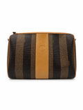 Fendi Pequin Stripe Clutch / Cosmetics Pouch