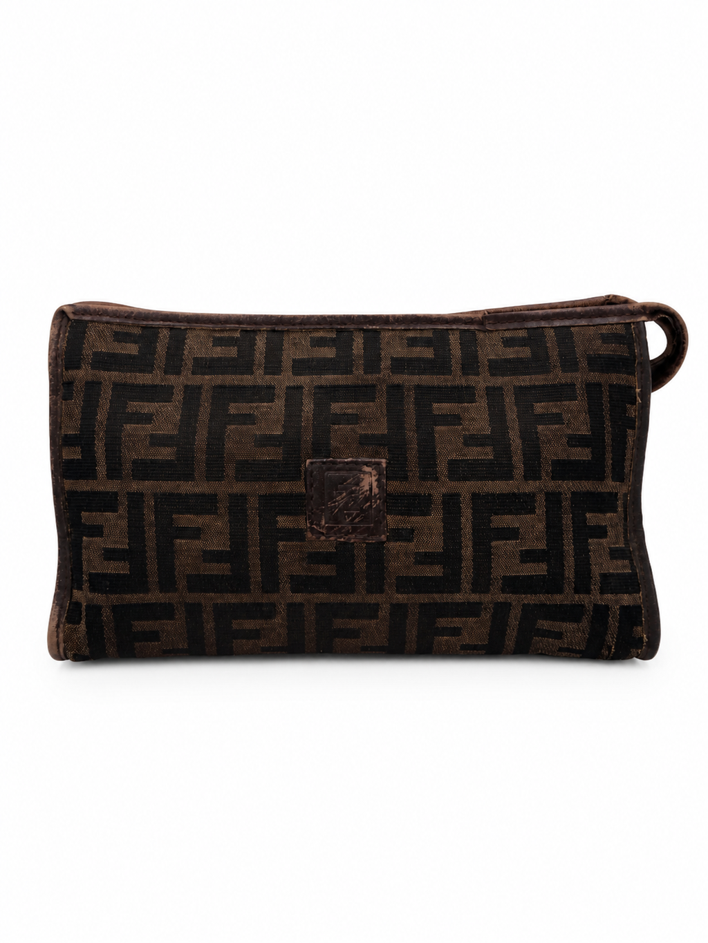 Fendi Zucca Canvas Cosmetic Pouch / Clutch