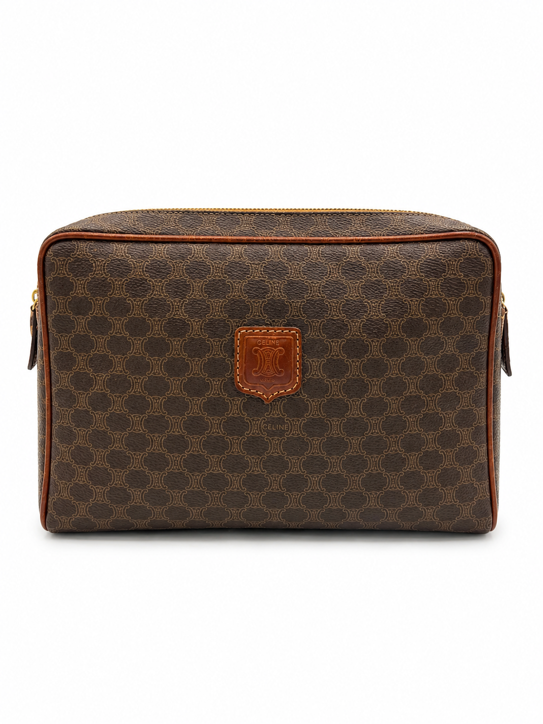 Celine Macadam Vintage Cosmetic Case / Toiletry Pouch