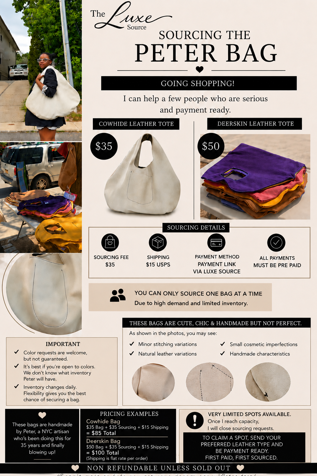 Peter Bag Concierge Sourcing Service