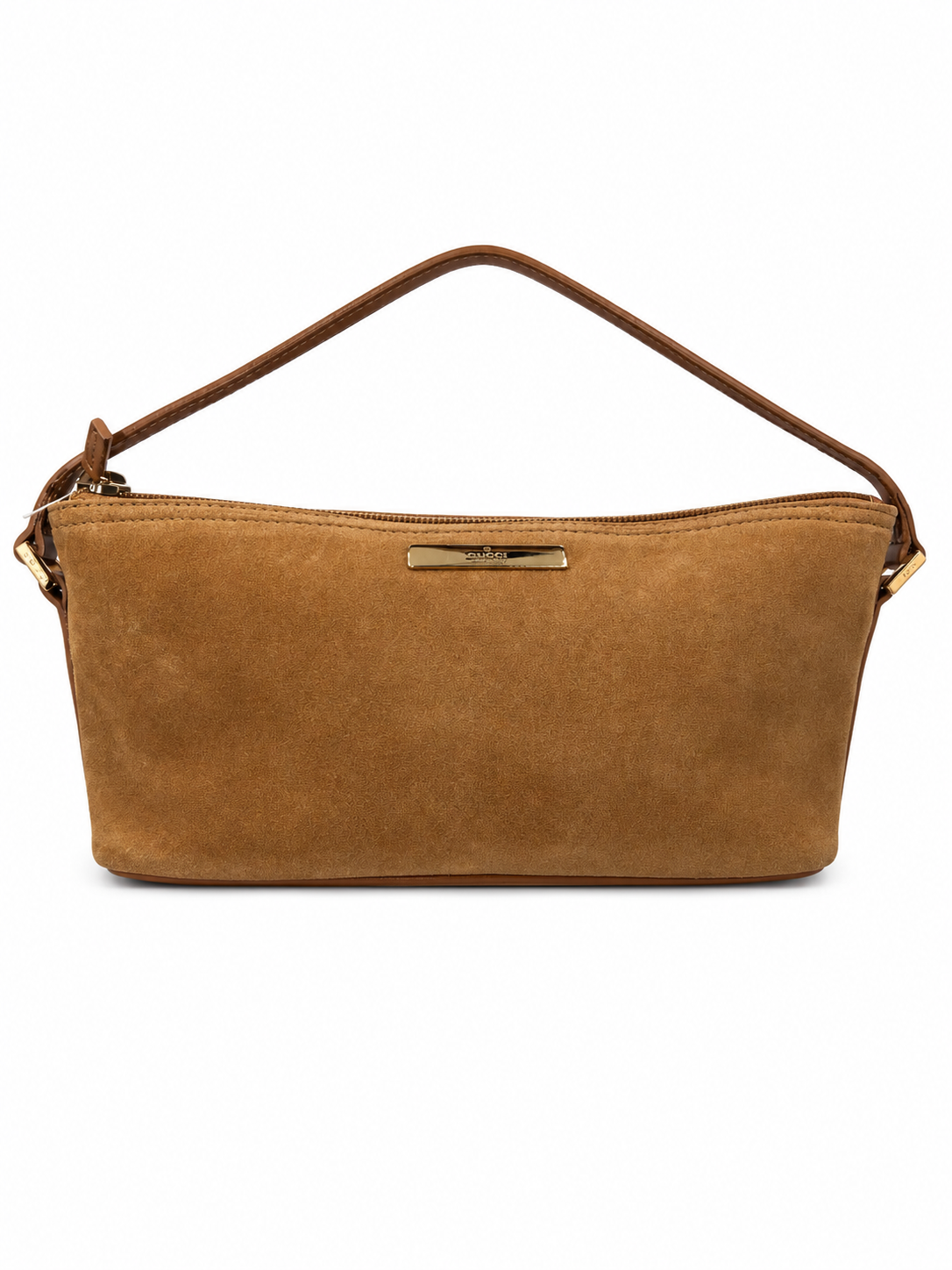 Gucci Mini Pochette Shoulder Bag - Camel Suede