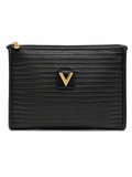 Valentino Garavani Black Logo Clutch / Cosmetic Case