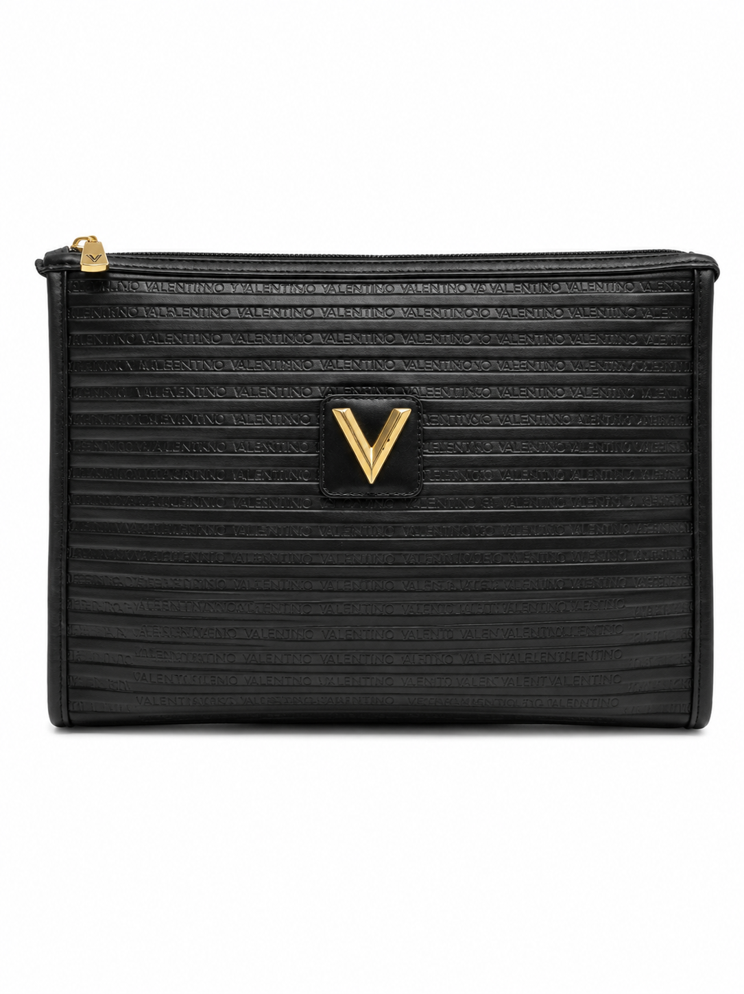 Valentino Garavani Black Logo Clutch / Cosmetic Case