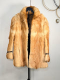 Vintage Fox Fur Coat – Golden Blonde / Honey (Small)