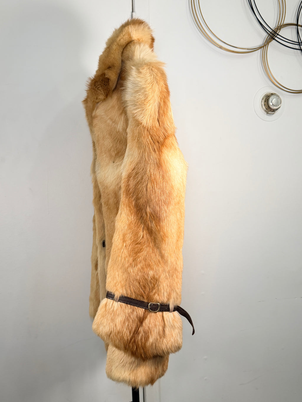 Vintage Fox Fur Coat – Golden Blonde / Honey (Small)