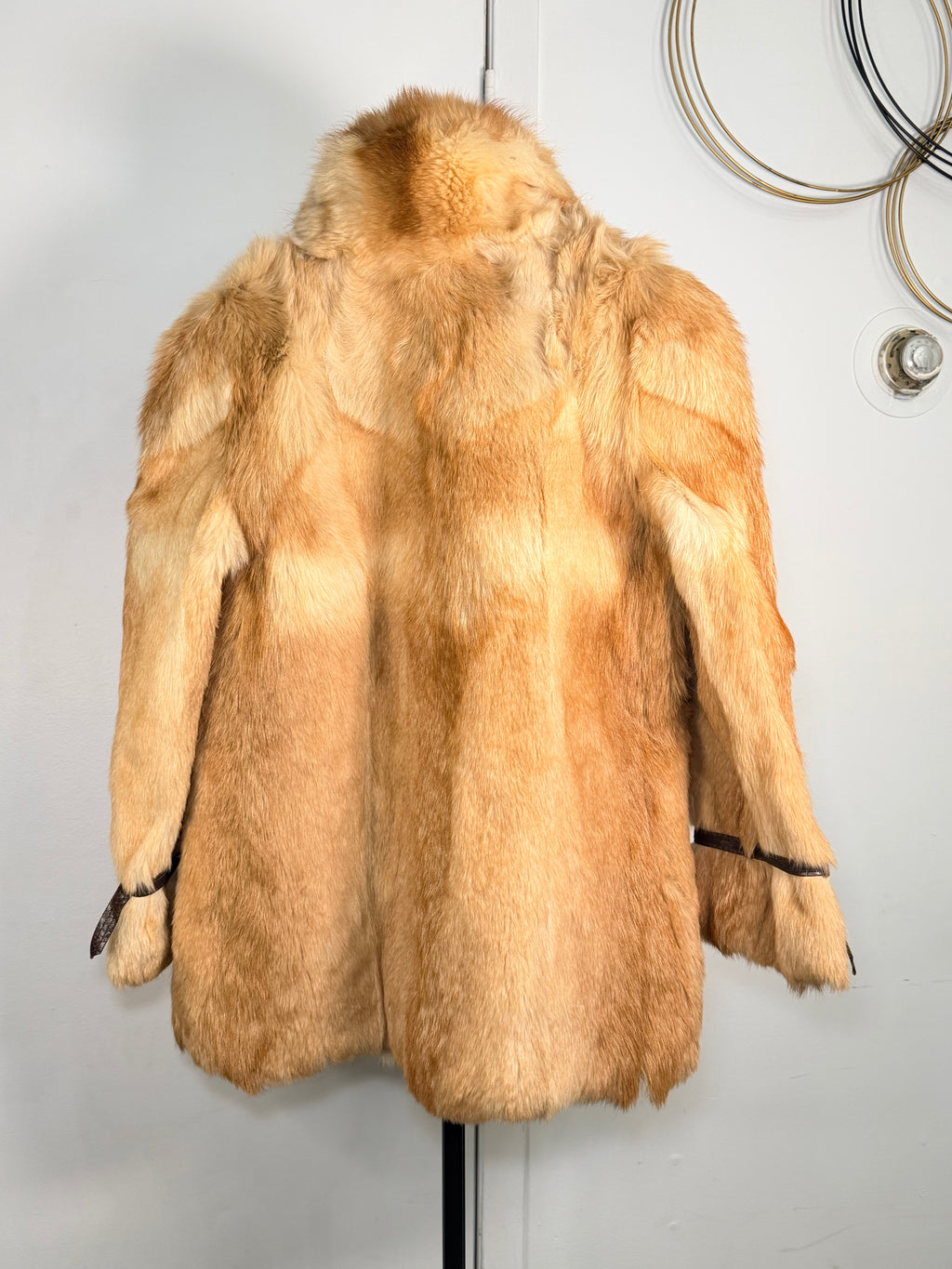 Vintage Fox Fur Coat – Golden Blonde / Honey (Small)