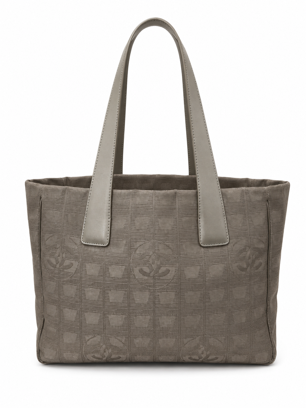Chanel Silver Travel Line CC Tote Bag