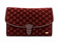Celine Macadam Velvet Clutch – Burgundy Monogram Envelope Bag