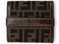 Fendi Zucca Canvas & Leather Trifold Wallet (Unisex)