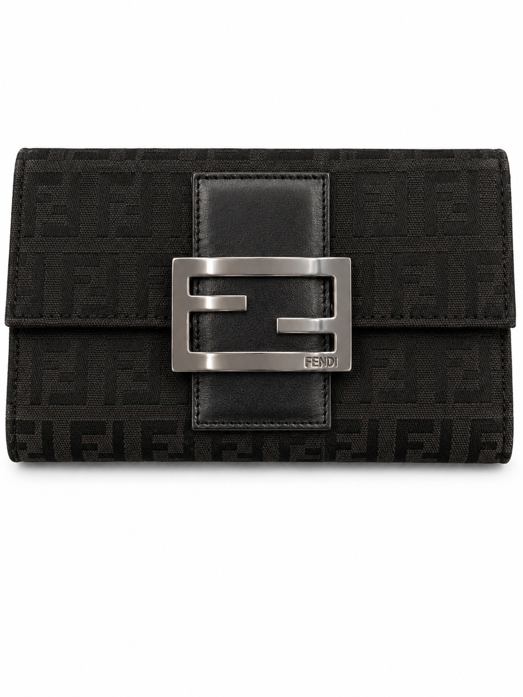 Fendi Zucca Forever Canvas Continental Wallet – Black