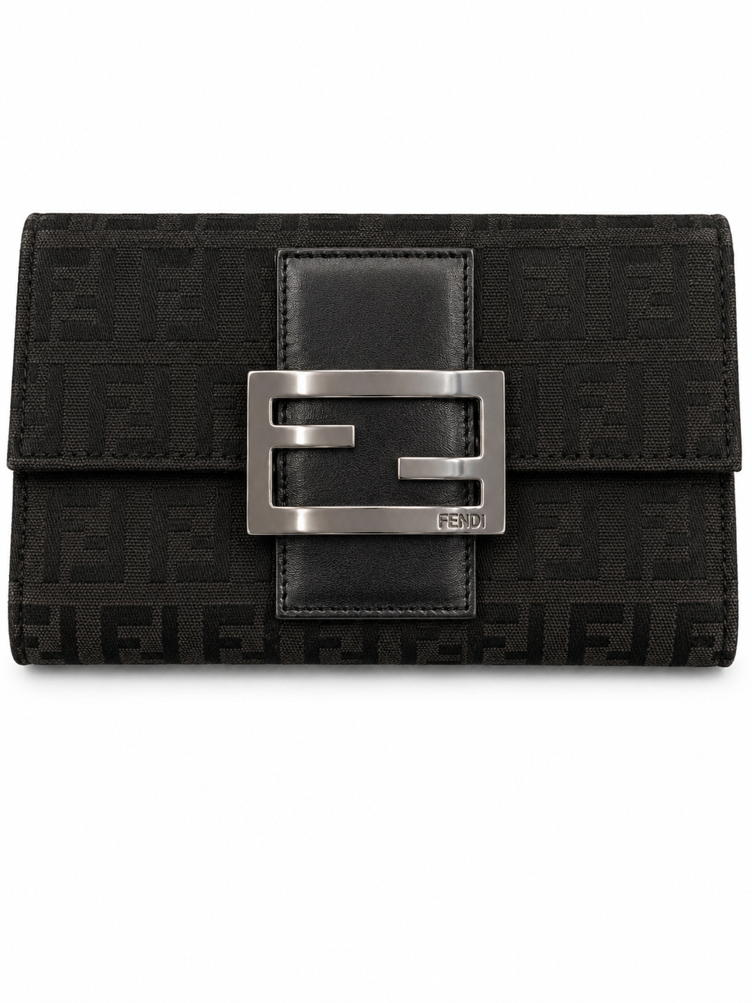 Fendi Zucca Forever Canvas Continental Wallet – Black