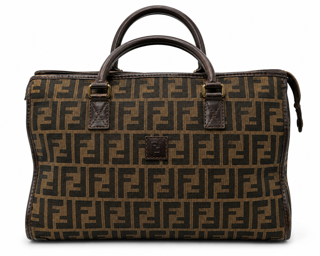 Fendi Zucca Boston Tote – Brown FF Canvas