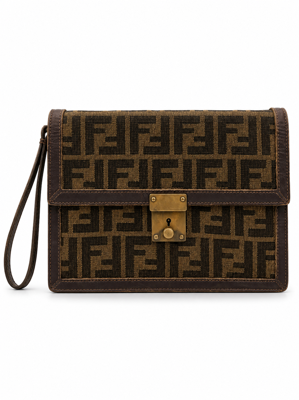 Fendi Zucca Portfolio Clutch/ Wristlet