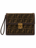 Fendi Zucca Portfolio Clutch/ Wristlet