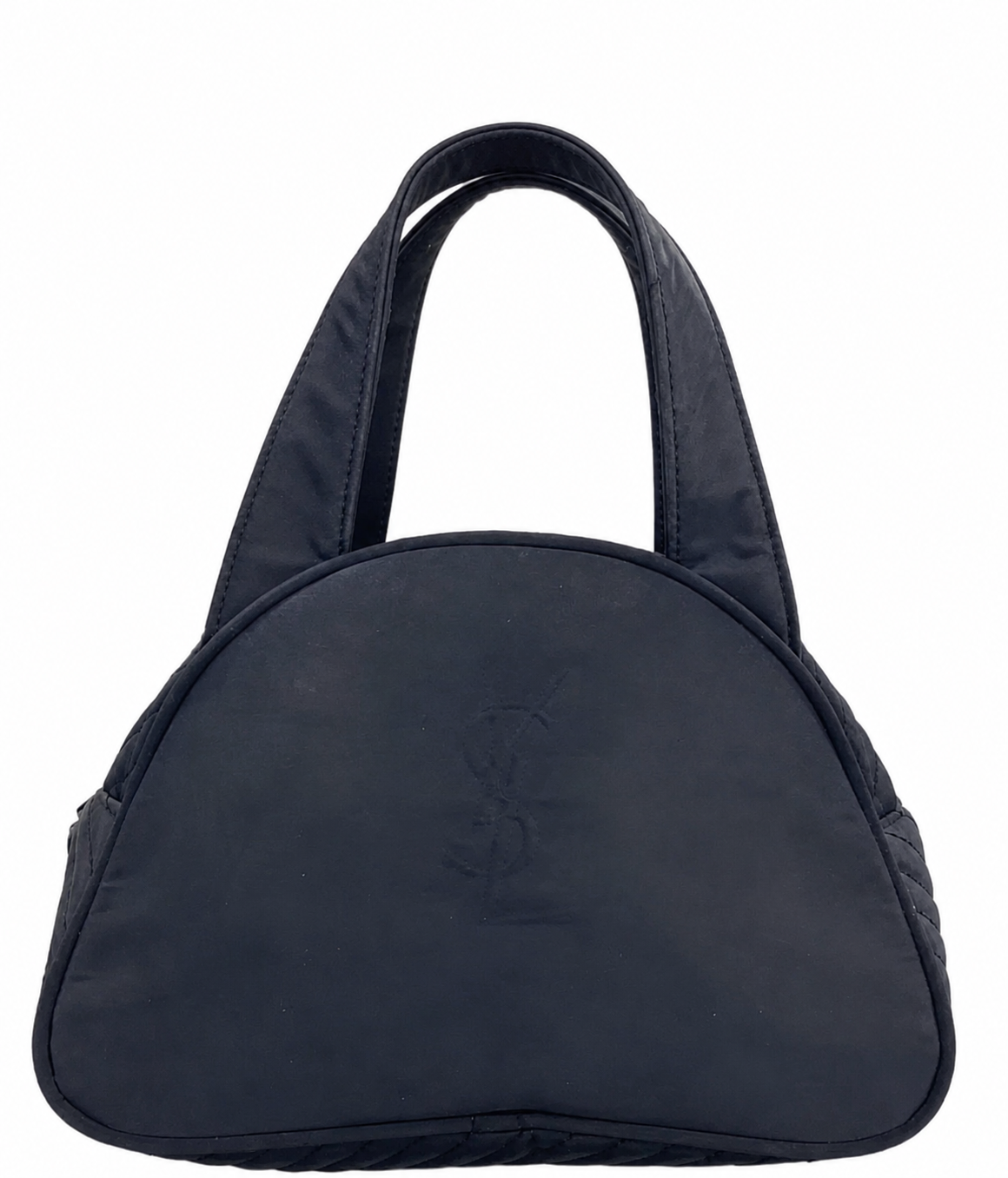 Yves Saint Laurent YSL Black Nylon Quilted Mini Tote Bag