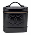 Chanel Black Patent Leather XL CC Vanity Case