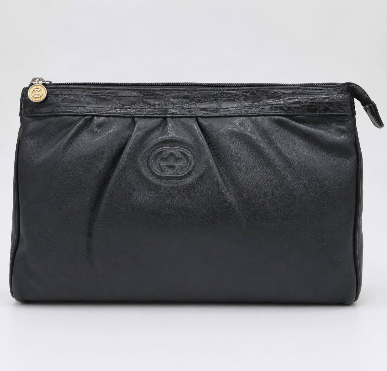 Gucci Vintage XL Leather Clutch
