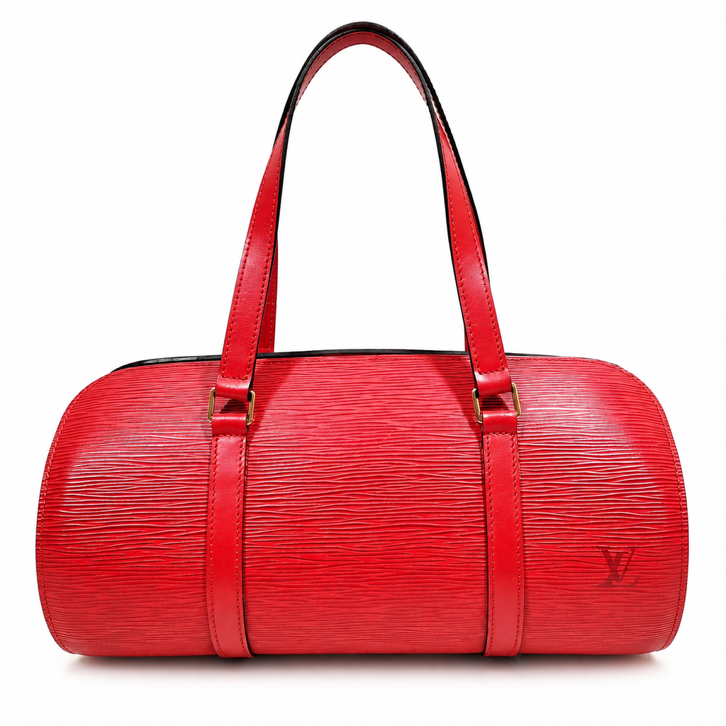 LOUIS VUITTON Epi Soufflot Hand Bag Red