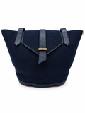Yves Saint Laurent Woven Bucket Tote Bag