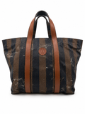 Fendi Pequin Striped Large Tote Bag