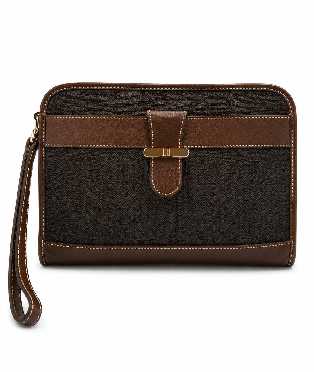 Dunhill Monogram Wristlet Clutch