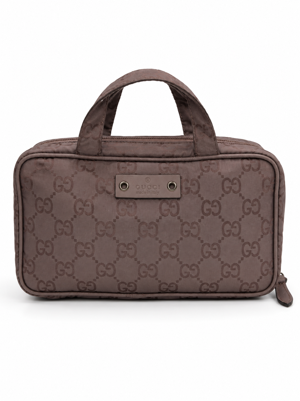 Gucci GG Nylon Cosmetic Train Case / Mini Bag (Purple)